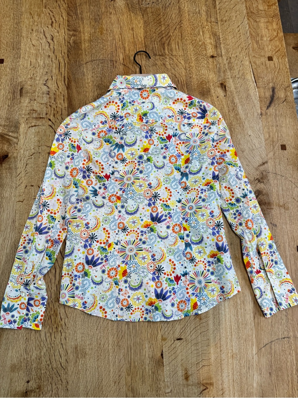J. Crew White Button-Down Shirt with Multicolor Floral & Paisley Print - Picture 2 of 8